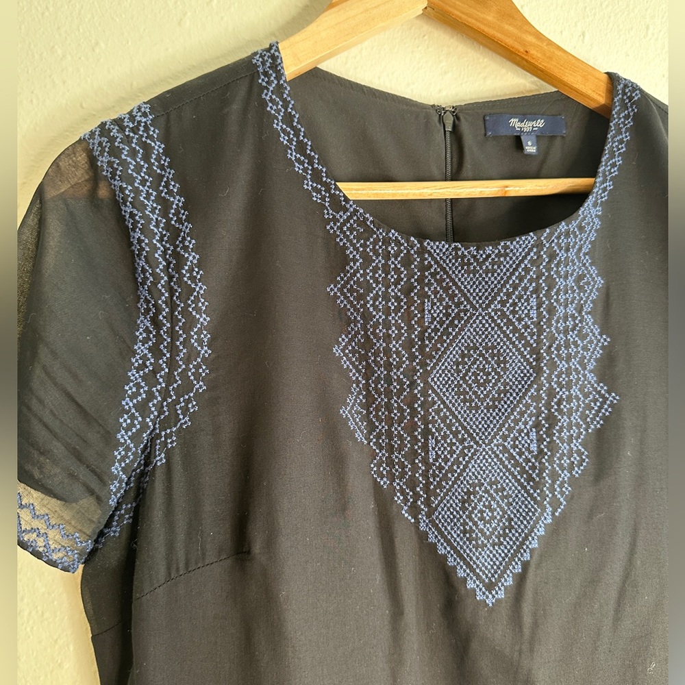 Madewell Augustine Embroidered Dress women's sz 8 - Picture 3 of 6